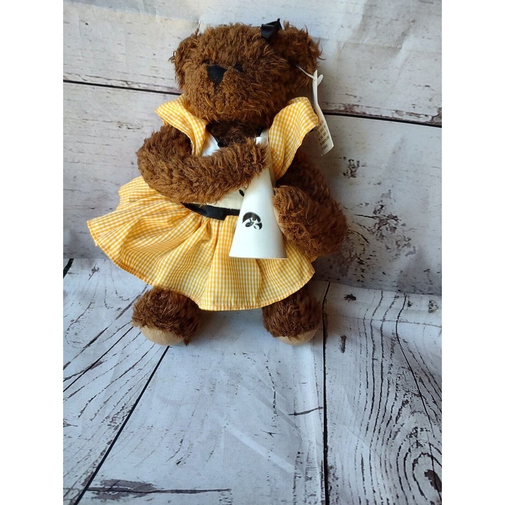 The Ridgewood Collectibles 2003 GLADYS CHEERLEADER BEAR yellow